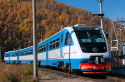 Moderne Ausgabe der transsibirischen Eisenbahn.