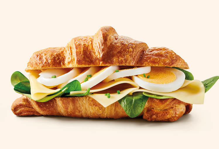 Käse-Ei-Croissant