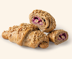 Rotkraut-Körnercroissant