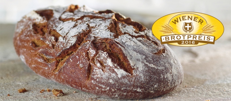 1. Platz beim Wiener Brotpreis für Meisterstück Roggenbrot und Briochekipferl